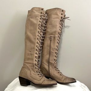 Free People Joe Lace-Up Over-the-Knee Boots